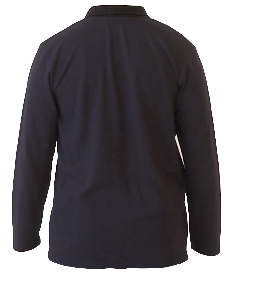ESD Polo-Shirt Back AQGZ Long Sleeve Pocket ATS15 Fabric Black Unisex S - 473.AQGZ-ATS15-BKS